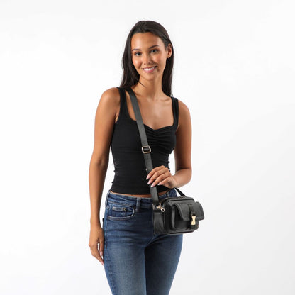 Cartera Cruzada Oporto Black Negra i-D
