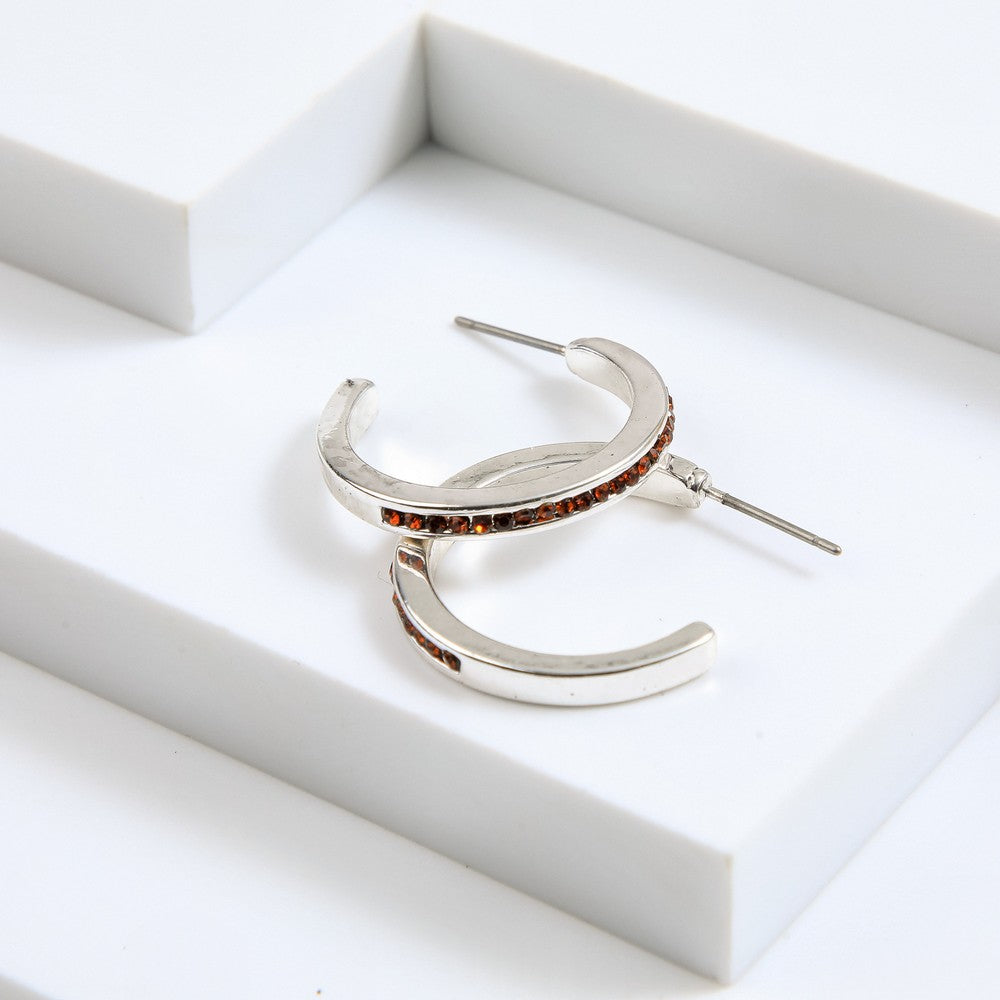 Aros Argollas Rose Plateado Humana