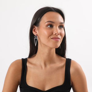 Aros Largo Lia Plateado i-D