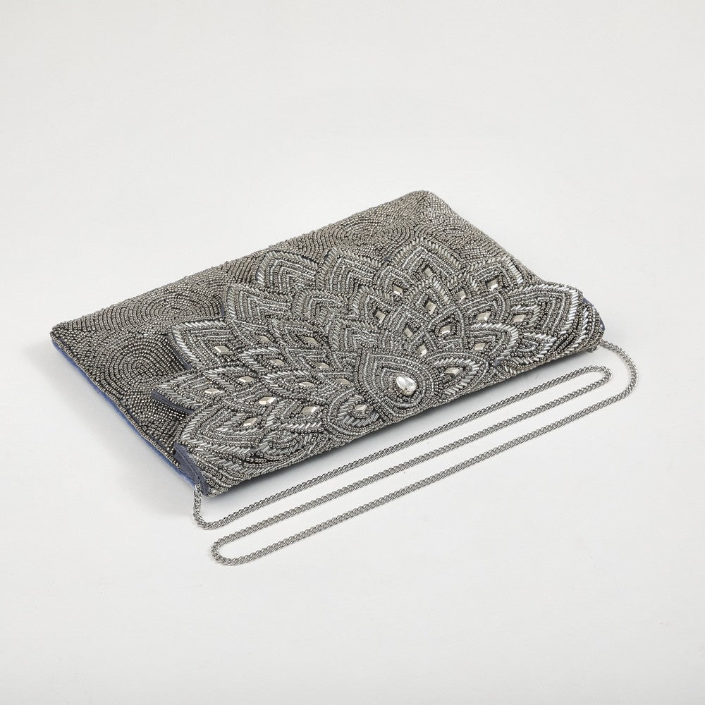 Cartera Clutch Elle Gris Humana