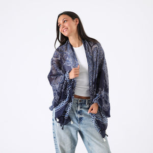 Pañuelo Estampado Minori Azul Id