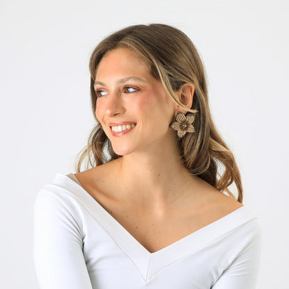 Aros Pegados Bird Dorado Humana