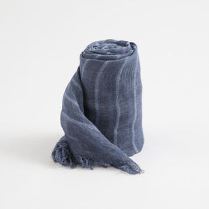 Pañuelo Liso Hani Flecos Azul Humana