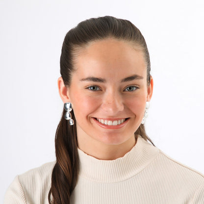 Aros Largos Mila Plateado I-D