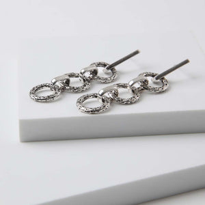 Aros Largo Grunge Plum Janis Plateado Humana