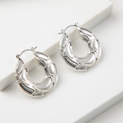 Aros Argollas Aina Plateado Tatienne