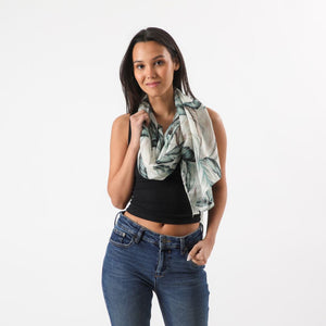 Pañuelo Estampado Gladiolo Verde i-D