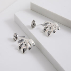 Aros Set Elsa Plateado Humana