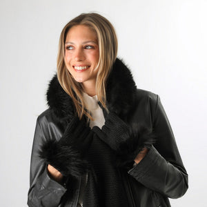 Cuello Lana René Black Humana