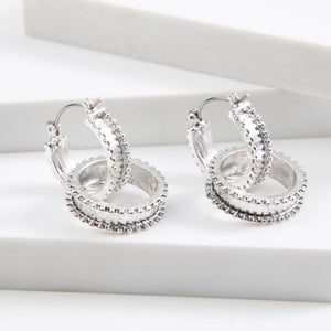 Aros Argolla Riel Plateado Humana