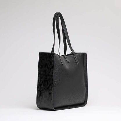 Cartera Hombro Negra Lisa i-D