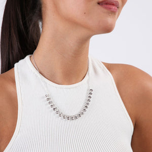 Collar Corto Cadena Plateado Humana