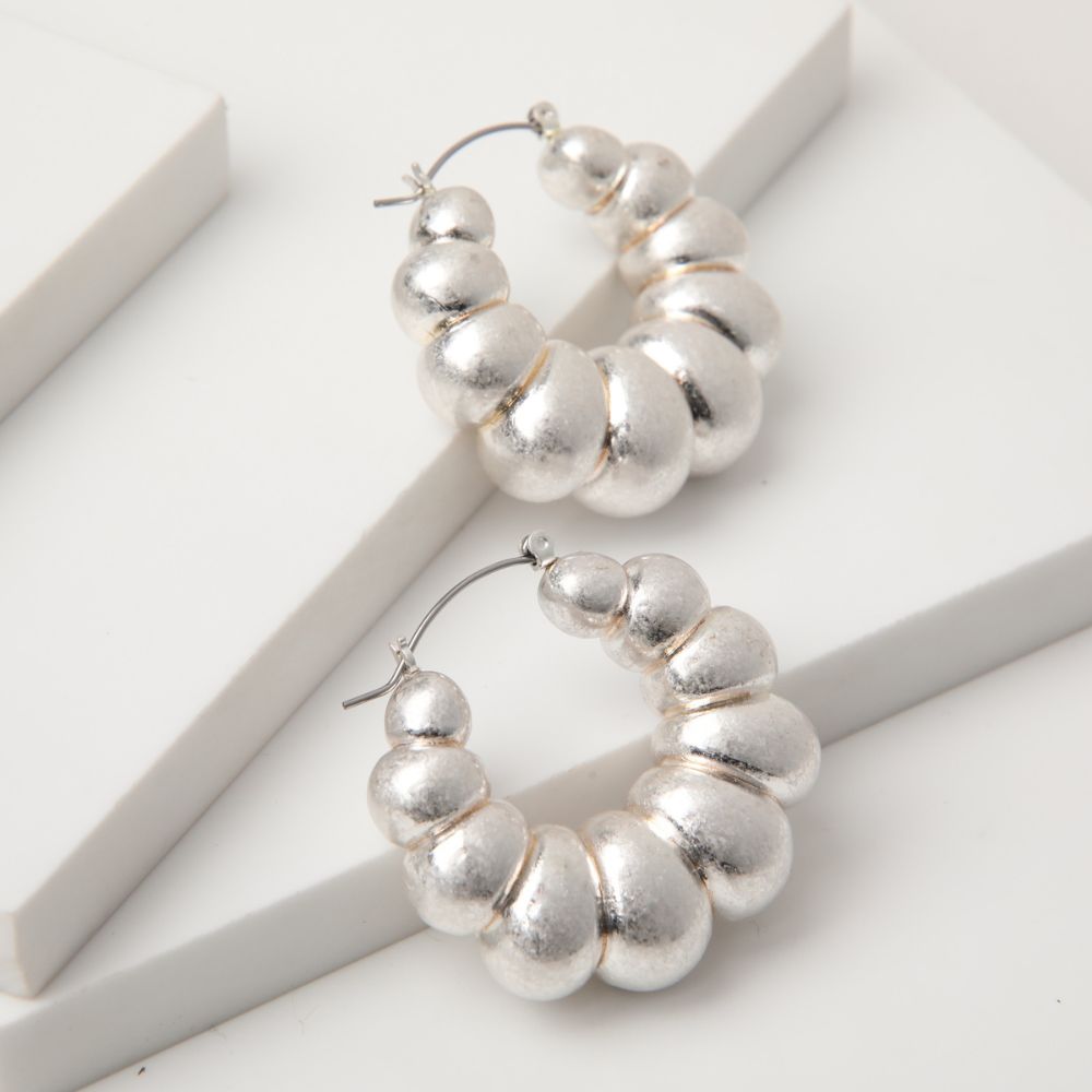 Aros Argollas Fashion Statement 6 Plateado Humana