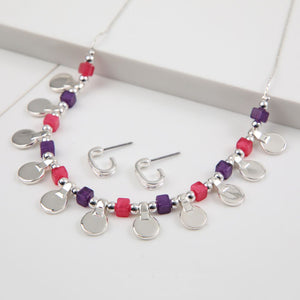 Set Collar Y Aros Rita Plateado i-D