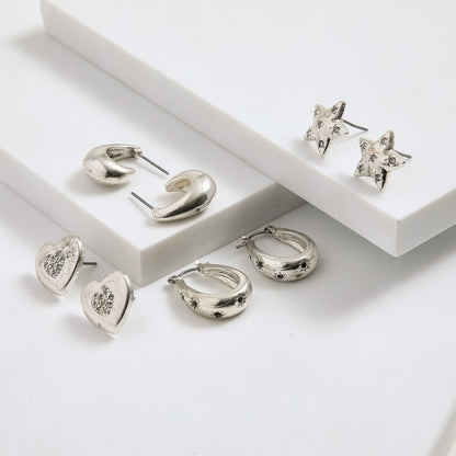 Set De Aros Jane Plateado I-D