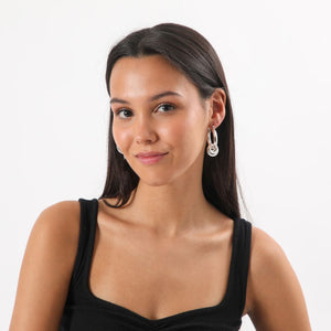 Aros Pegado Sary Plateado i-D