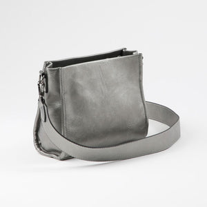 Cartera Bandolera Fitzroy Ecocuero plateado Tatienne