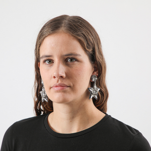 Aros Largo Estrella Negro Humana