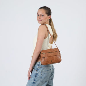 Cartera Bandolera Brisa Ecocuero Camel Humana