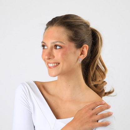 Aros Pegados Ayla Plateado Humana