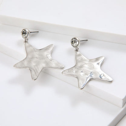 Aros Largos Star Plateado Humana