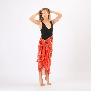 Pareo Estampado Klaus Rojo Tatienne
