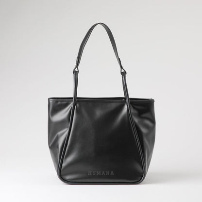 Cartera Tote Beren Ecocuero Negro Humana