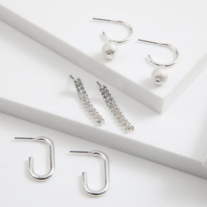 Set de 3 aros Elvira Plateado ID