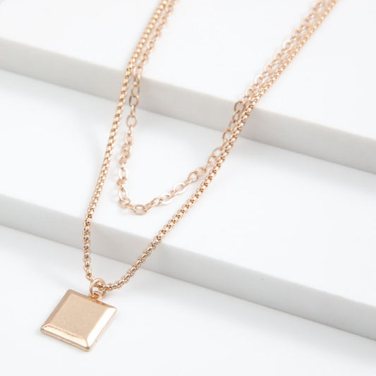 Collar Doble Cadenas Dorado Tatienne