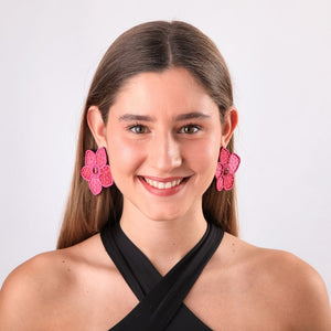 Aros Pegados Calí Fucsia Humana