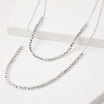 Collar Corto Labuan Plateado Humana