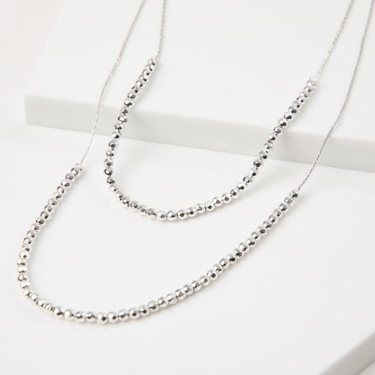 Collar Corto Labuan Plateado Humana