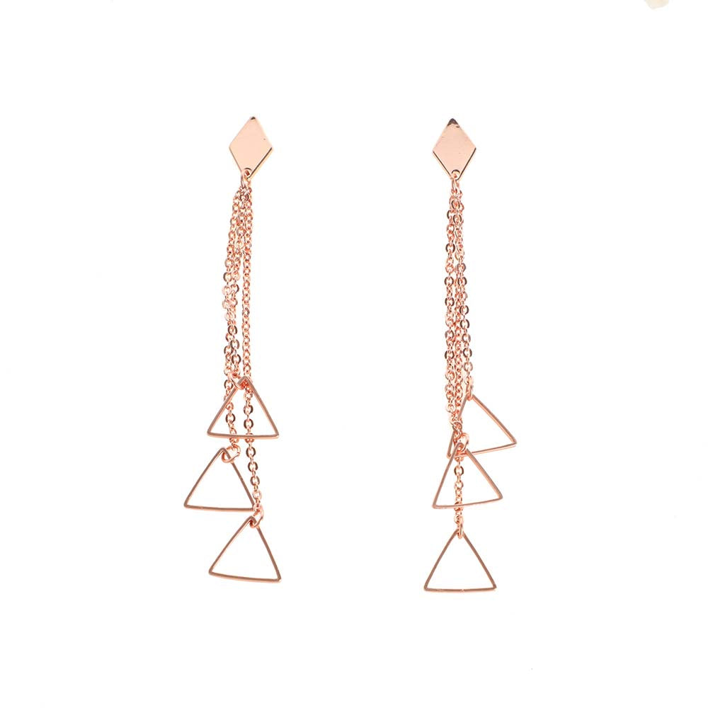 Aros Largos Retro Atelier 17 Rose Gold